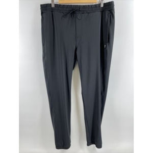 Rhone Men's Black Athletic Stretch Drawstring Jogger Pants Pockets Size Large